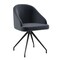 Martha Stewart Sora Upholstered Stationary Office Chair in Gray/Oil Rubbed Bronze CH-222119-GY-BK-MS - alternate 5